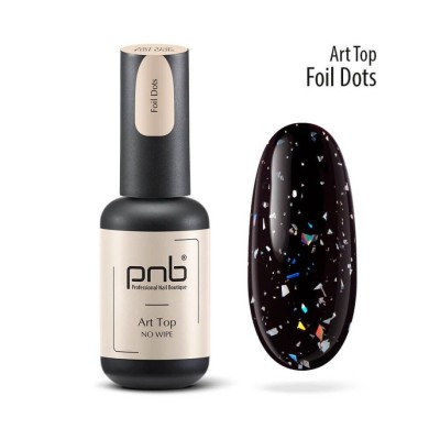 Top Coat No Wipe PNB - Foil Dots - 8 ml