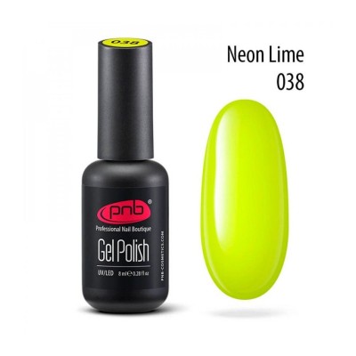 Esmalte semipermanente PNB - 038 Neon Lime - 8 ml