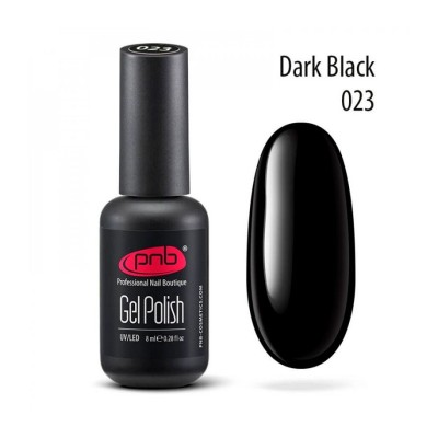 Esmalte semipermanente PNB - 023 Dark Black - 8 ml