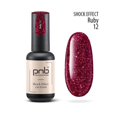 Esmalte semipermanente Shock Effect PNB - 12 Rubby - 8 ml