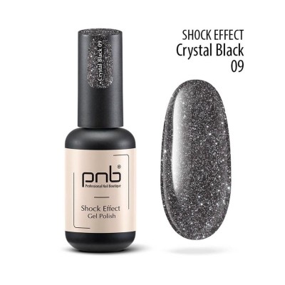 Esmalte semipermanente Shock Effect PNB - 09 Crystal Black - 8 ml
