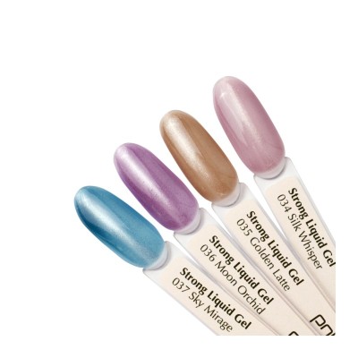 Paleta de tips Colección Armor Glow PNB - Gel Strong Liquid - Del 034 al 037 (4 tips)